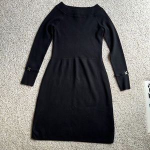 White House, Black market women’s size medium black sweater, boat neck dress